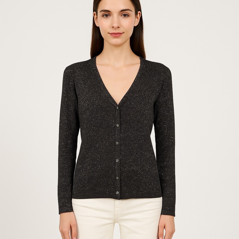 Old Navy Women's Black Glitter Cardigan. Size M.